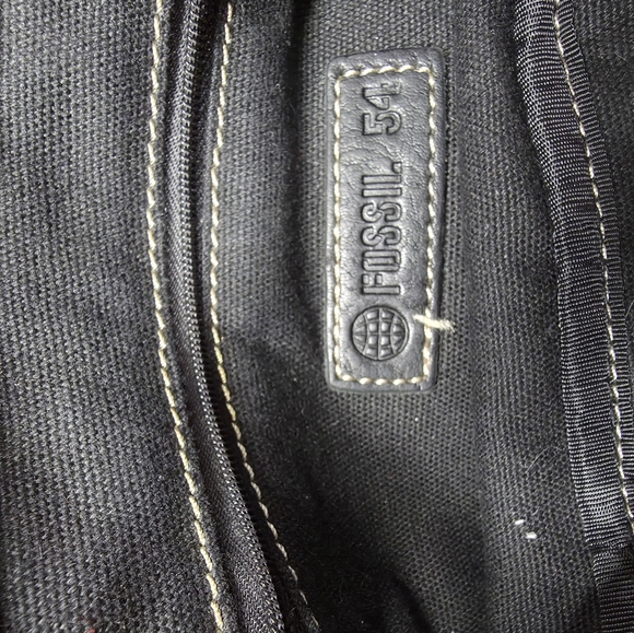 Vintage Fossil 54 Messenger Bag – Plaid Wool & Leather Crossbody - Picture 4 of 7